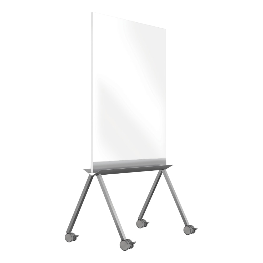 Ghent Roam Rolling Non-Magnetic Dry-Erase Whiteboard, 36in x 45in, Aluminum Frame With Satin Finish MPN:RM36SAWHN