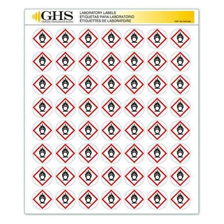 GHS Label, 1 in H, 1 in W, Paper, PK1120 MPN:GHS1208