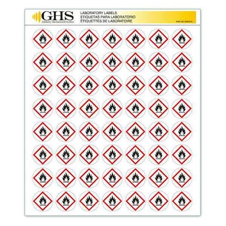 GHS Label, 1 in H, 1 in W, Paper, PK1120 MPN:GHS1212