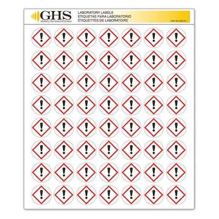 GHS Label, 1 in H, 1 in W, Paper, PK1120 MPN:GHS1214