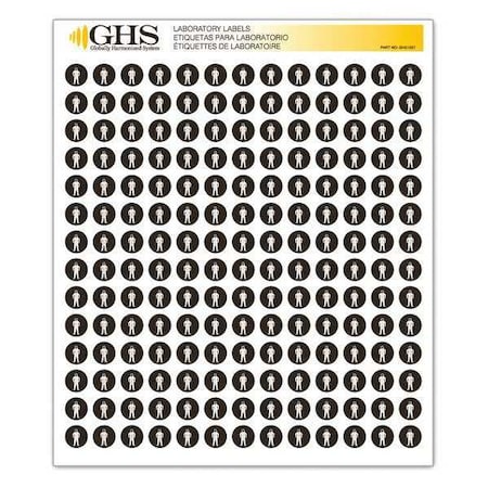 GHSLabel, 1/2inH, 1/2inW, Paper, PK1820 MPN:GHS1237