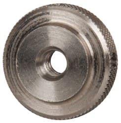 #10-24 UNC Thread, Uncoated, Stainless Steel Round Knurled Check Nut MPN:KN-10SS-G