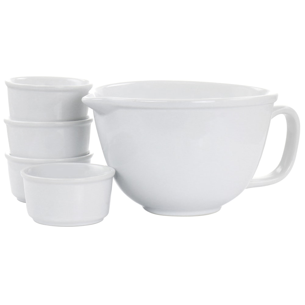 Gibson Elite Gracious Dining 5-Piece Ramekin And Mixing Bowl Set, White MPN:995116304M
