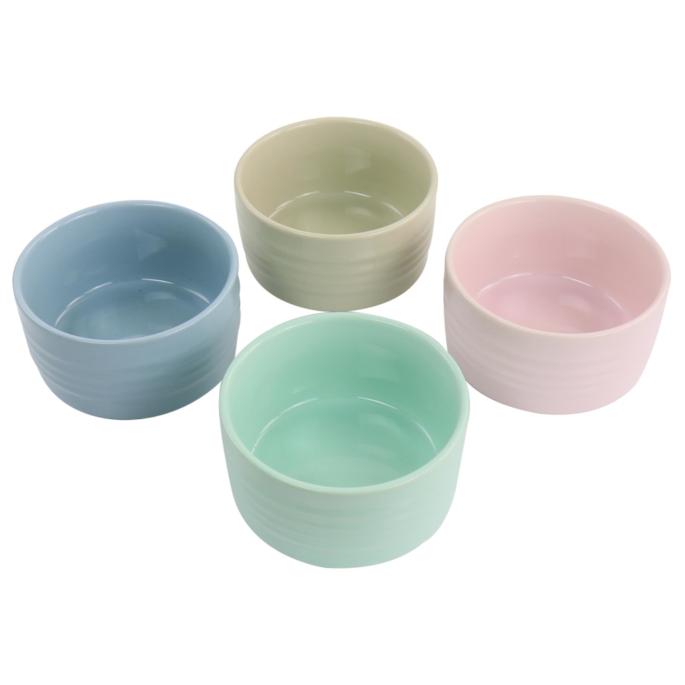 Martha Stewart 4-Piece Ceramic Ramekin Dish Set, 8 Oz, Assorted Colors MPN:995116934M