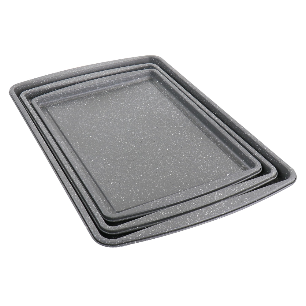 Oster 3-Piece Carbon Steel Non-Stick Cookie Sheet Set, Gray MPN:995116979M