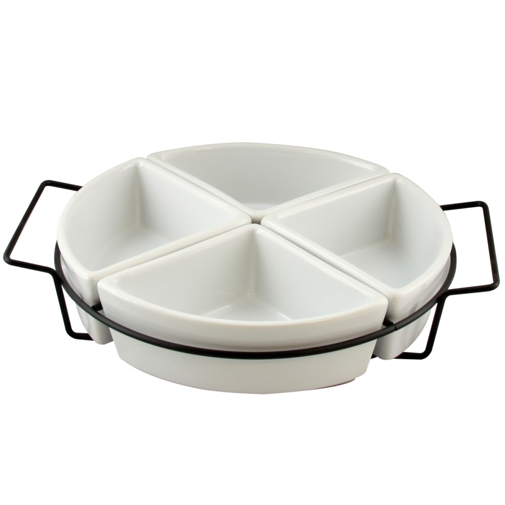 Gibson Gracious Dining 4-Section Tray Set, White MPN:995100024M