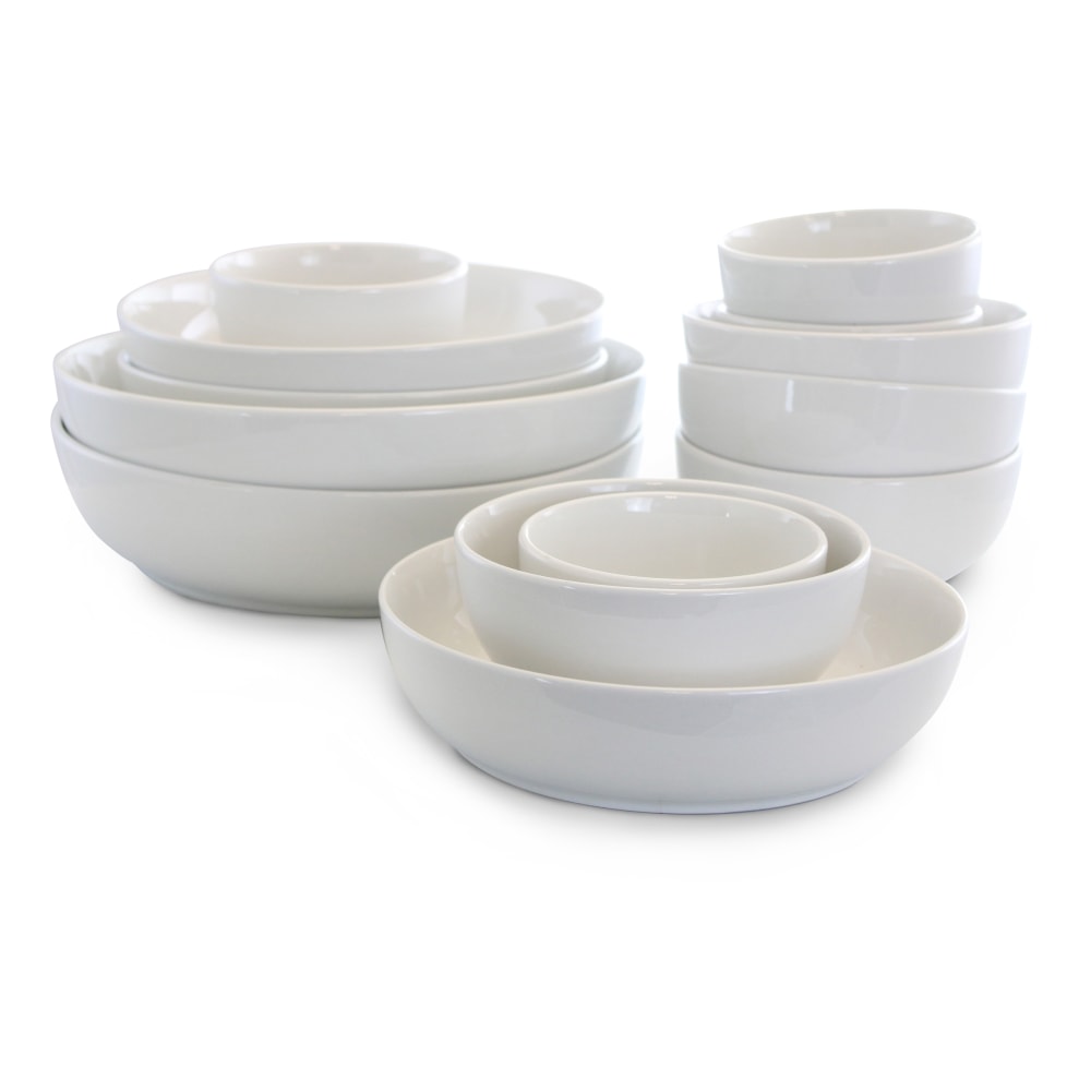 Gibson 14-Piece Round Ceramic Bowl Set, White MPN:995112285M
