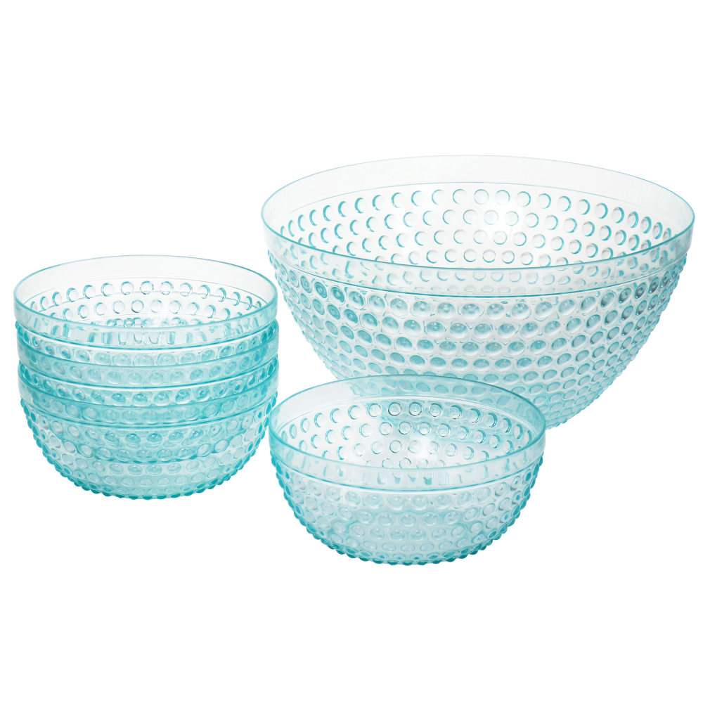 Gibson Home 5-Piece Plastic Bowl Set, Light Blue MPN:995116851M