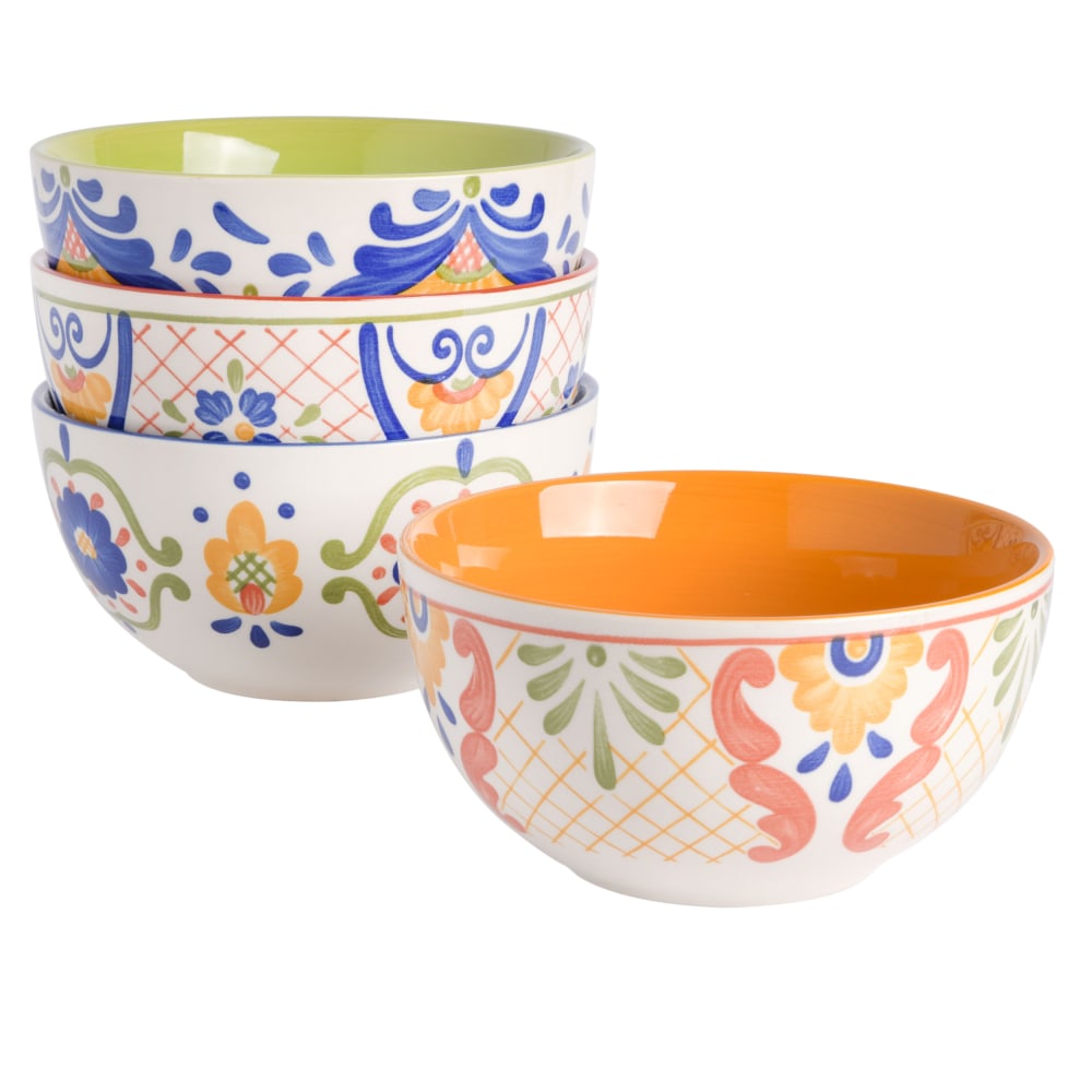 Laurie Gates Tierra 4 Piece Bowl Set, 6in, Assorted Colors MPN:995116887M