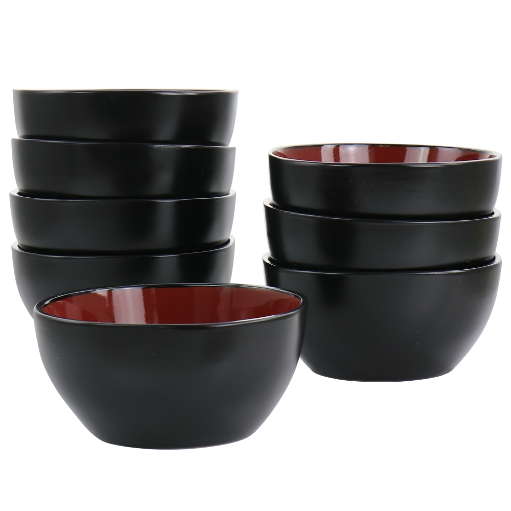 Gibson Home Soho Lounge 8-Piece Bowl Set, 6in, Red MPN:995117166M