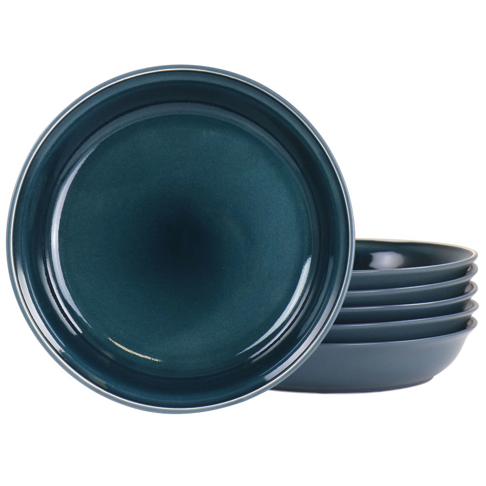 Martha Stewart Speckle-Glazed 6-Piece Dinner Bowl Set, 9-5/16in, Blue MPN:995117472M