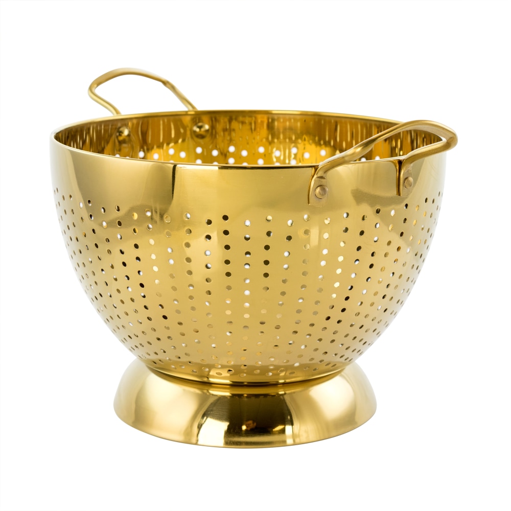 Gibson Home Rose Hue Stainless Steel Colander, 5 Qt, Gold MPN:995114307M