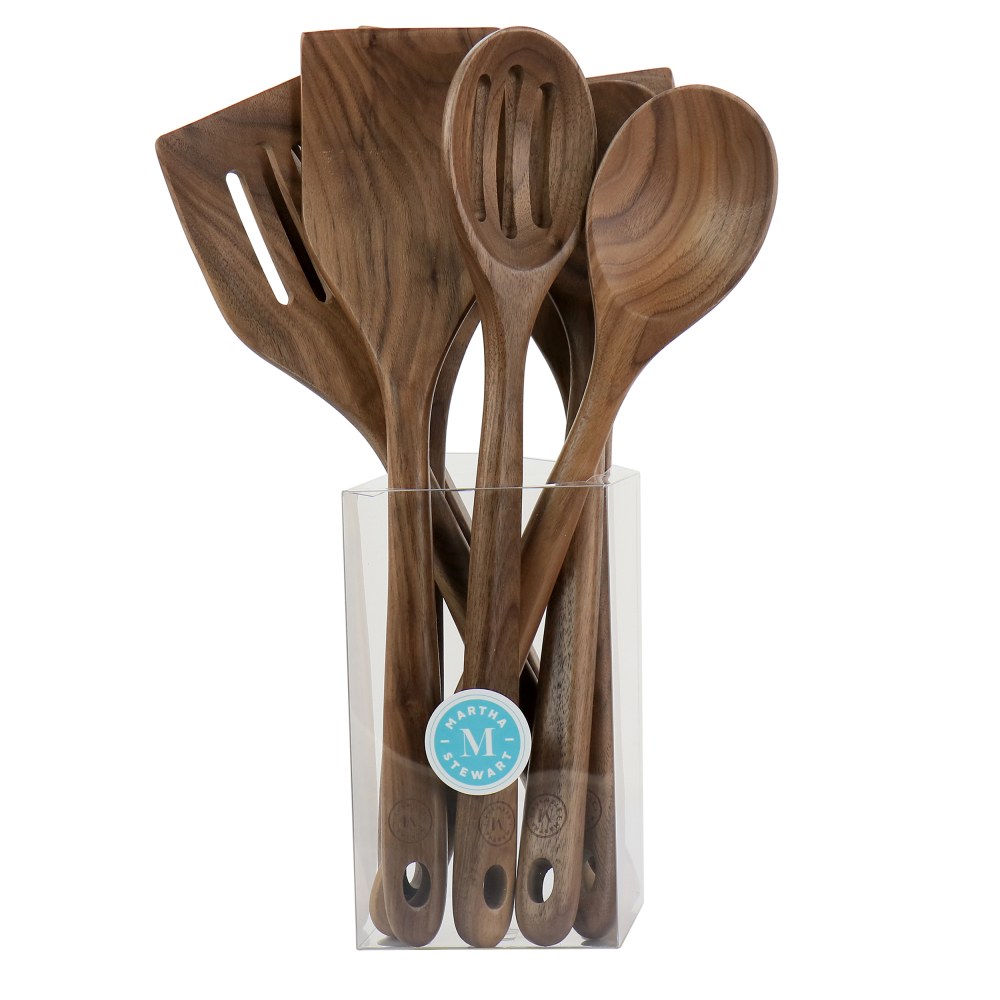 Martha Stewart 8-Piece Wooden Kitchen Tool Set, Walnut MPN:995117588M