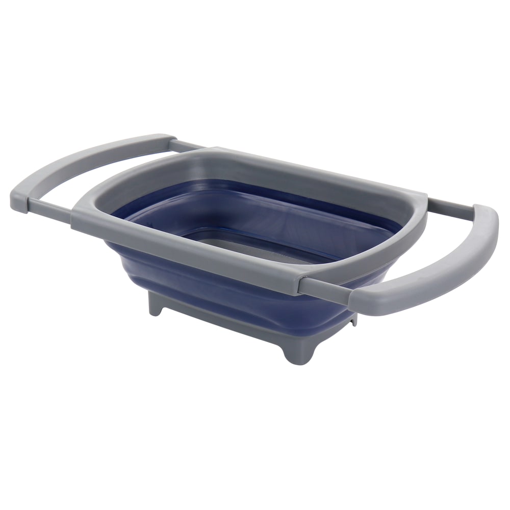 Oster Bluemarine 4-Quart Over-The-Sink Collapsible Silicone Strainer, Blue MPN:995117667M