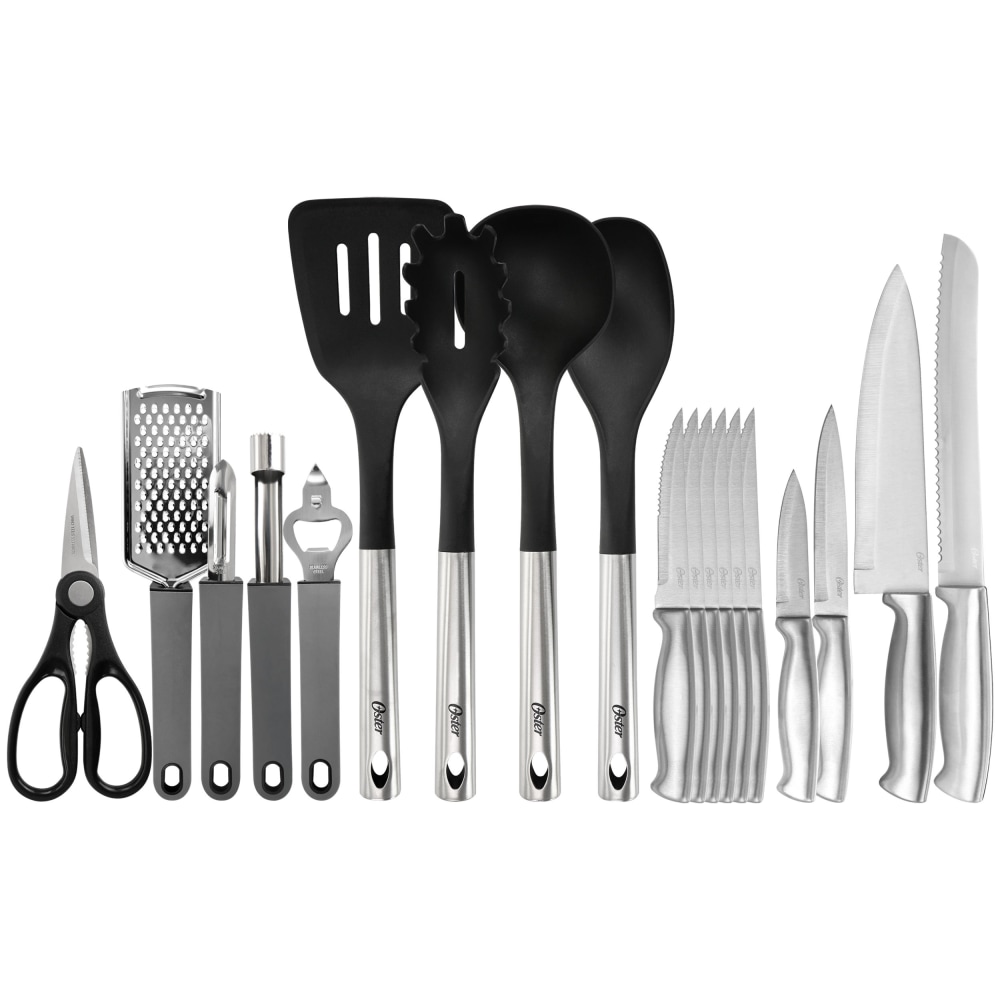 Oster 19-Piece Nylon And Stainless Steel Kitchen Tool And Utensil Set, Black MPN:995118087M