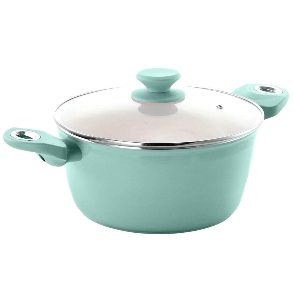 Gibson Home Plaza Cafe Aluminum 4.5-Quart Non-Stick Dutch Oven, Sky Blue MPN:995111746M