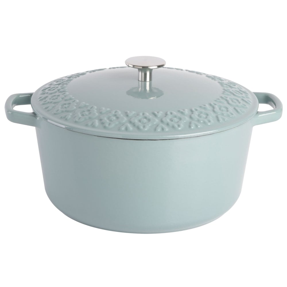 Spice by Tia Mowry Savory Saffron 6-Quart Enameled Cast Iron Dutch Oven, Mint MPN:995118380M