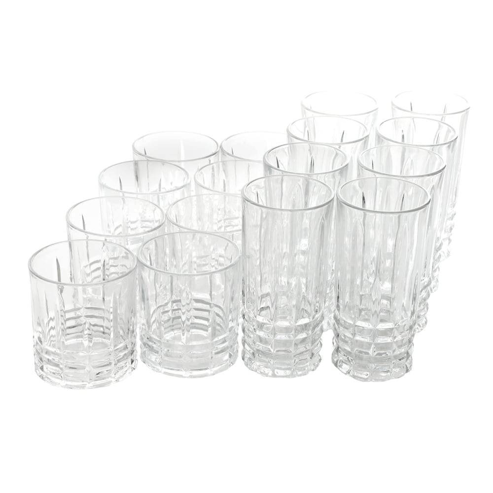 Gibson Home Jewelite 16-Piece Tumbler And Glass Set, Clear MPN:995100651M