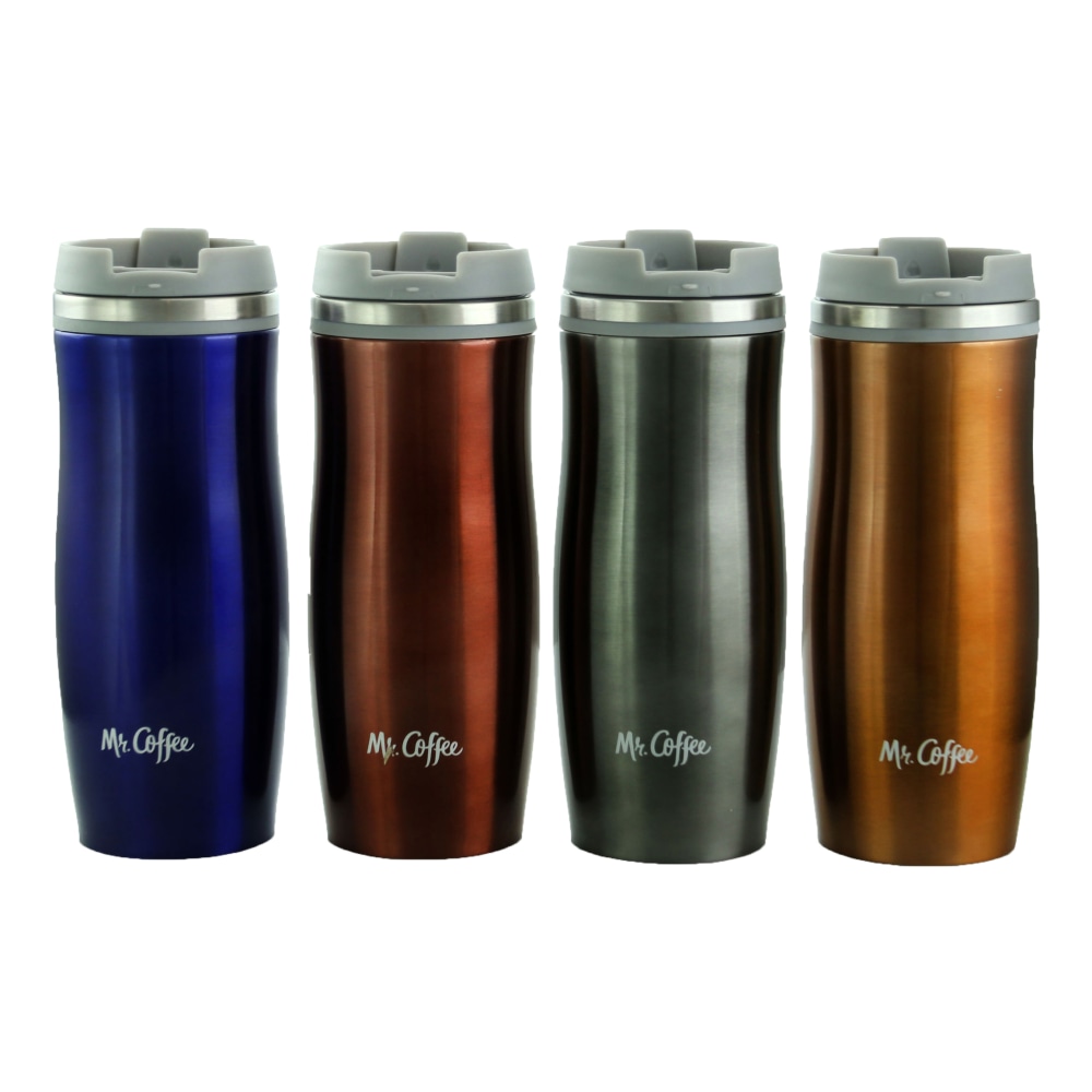 Mr. Coffee Kendrick 4-Piece Thermal Travel Tumbler Set, 10 Oz, Assorted Colors MPN:995112182M