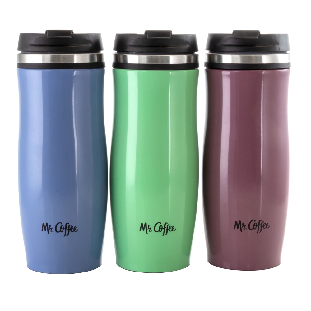 Mr. Coffee Insulated Thermal Travel Mugs, 12.5 Oz, Set Of 3 Mugs MPN:995112856M