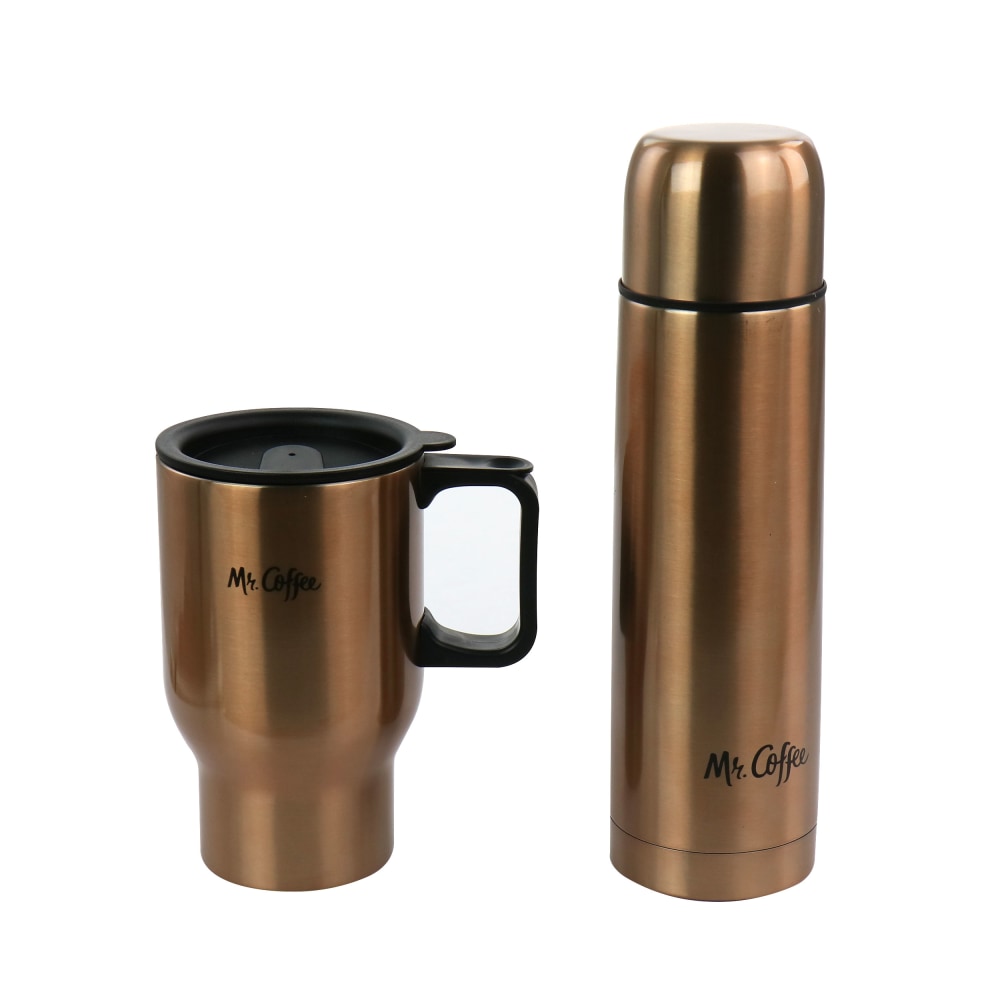Mr. Coffee 2-Piece Thermal Bottle And Travel Mug, Copper MPN:995116552M