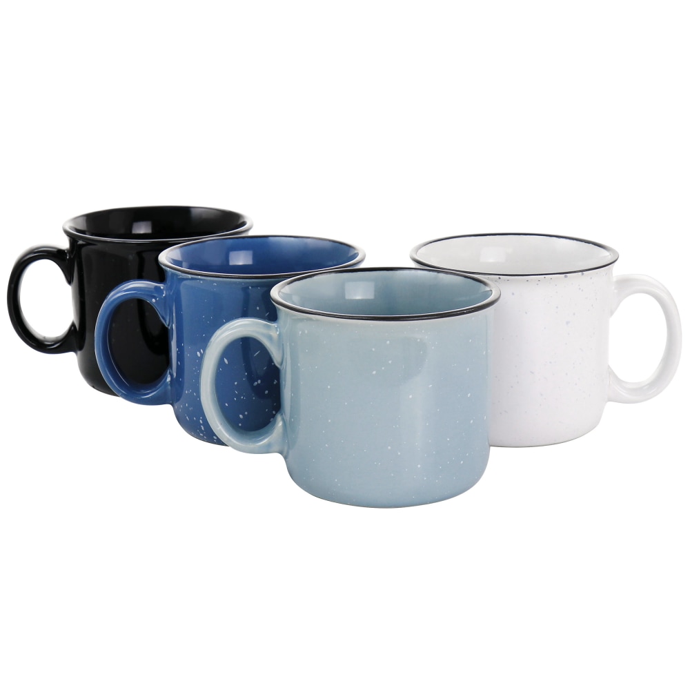 Mr. Coffee Mr. Colebrook Speckled Stoneware 4-Piece Mug Set, 18 Oz, Assorted Colors MPN:995118065M