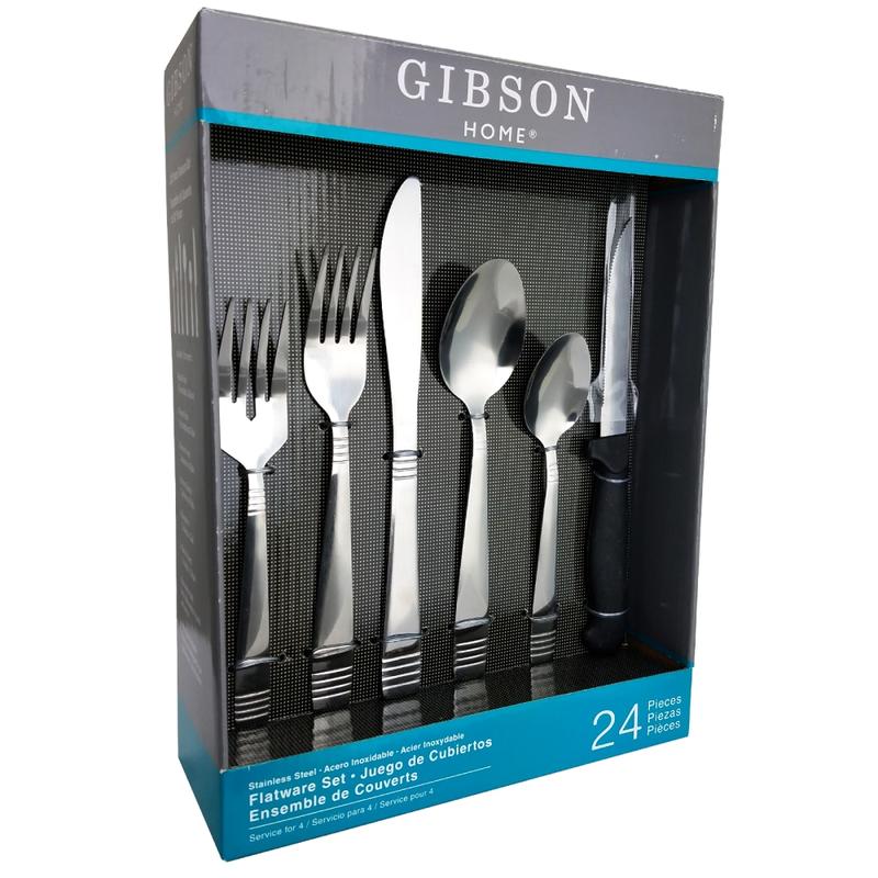 Gibson Palmore Plus 24-Piece Stainless-Steel Flatware Set MPN:995100052M
