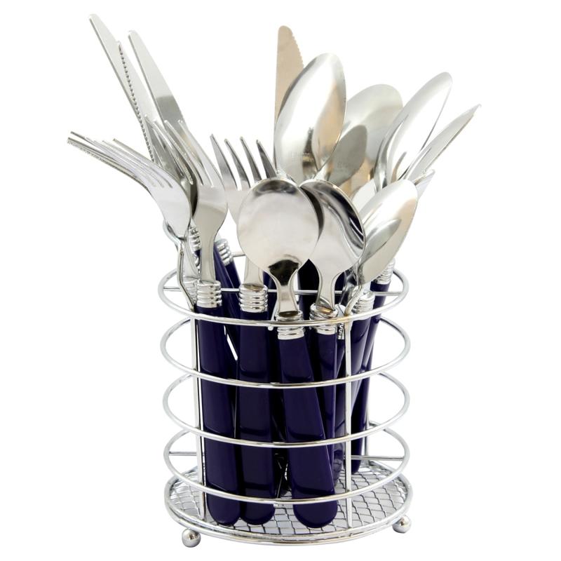 Gibson Sensations II Stainless-Steel 16-Piece Flatware Set With Caddy, Cobalt MPN:995100087M