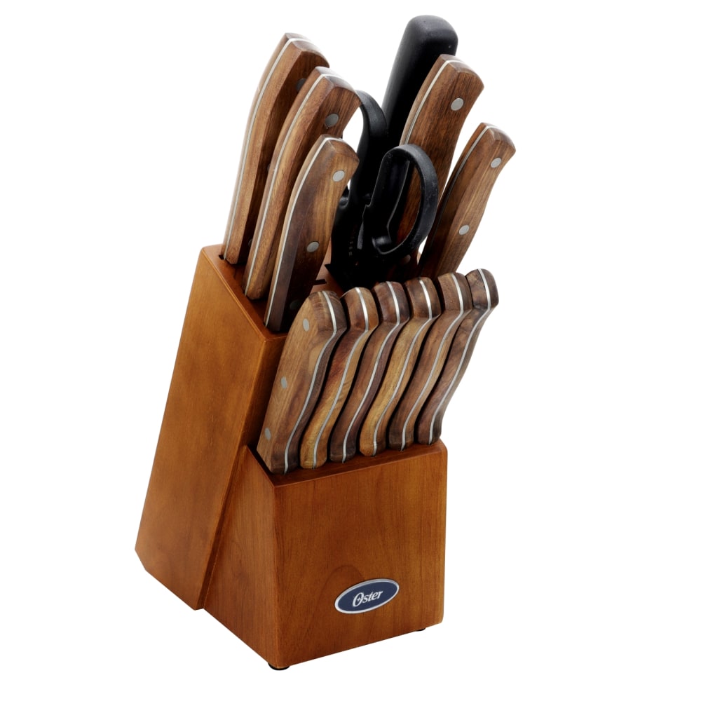 Oster Whitmore Stainless-Steel 14-Piece Cutlery Set, Walnut MPN:995101088M