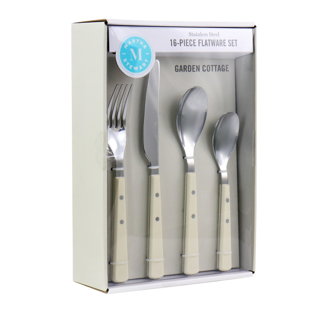 Martha Stewart Garden Cottage Flatware Set, Cream MPN:995116461M