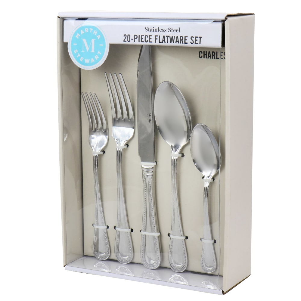 Martha Stewart Charles 20-Piece Flatware Set, Silver MPN:995117604M