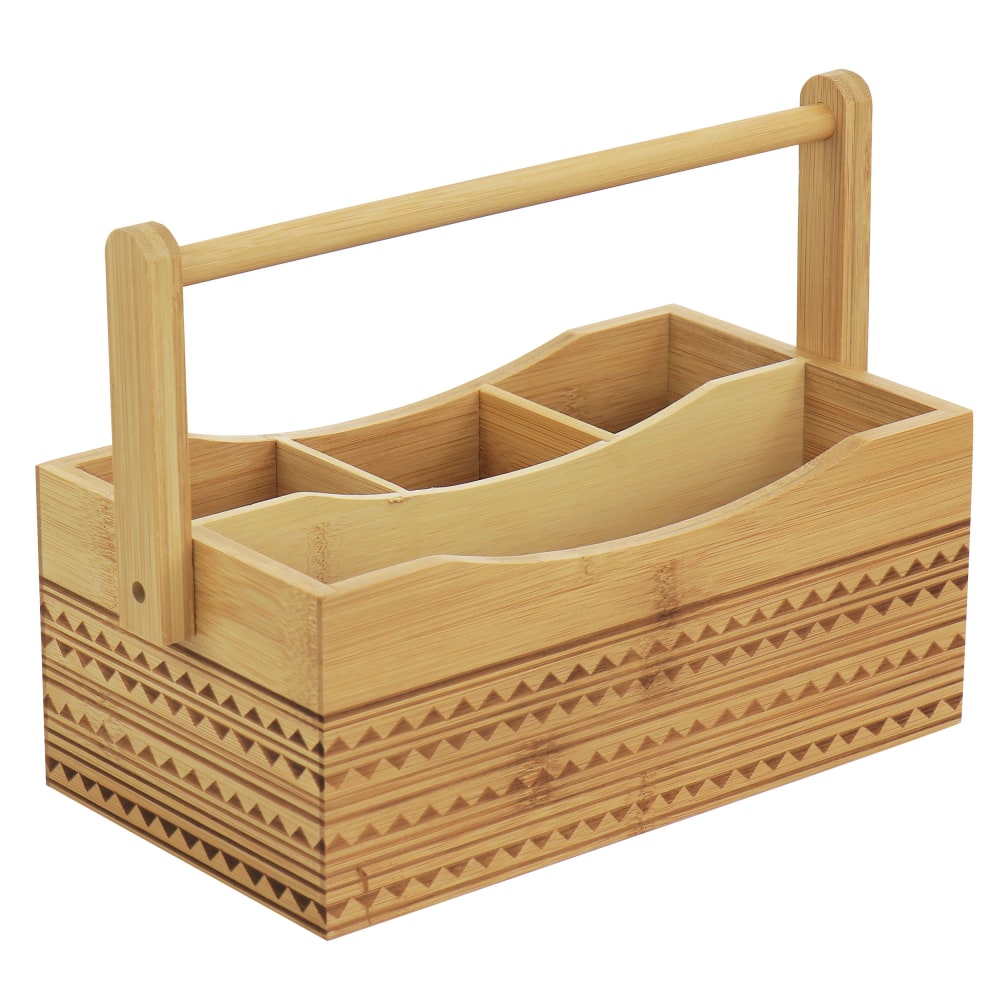 Gibson Home Sadler Portable Utensil Caddy, 7-11/16in x 11in x 5-11/16in, Brown MPN:995117680M