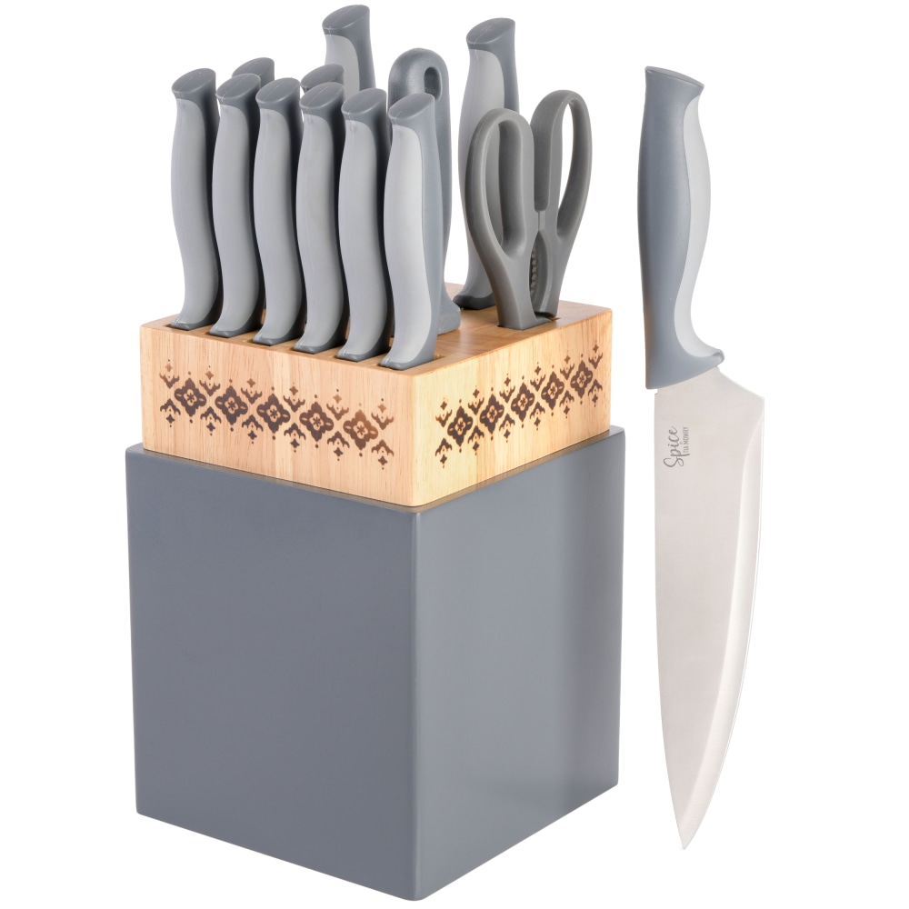 Spice by Tia Mowry Savory Saffron 14-Piece Cutlery Set, Gray MPN:995118447M