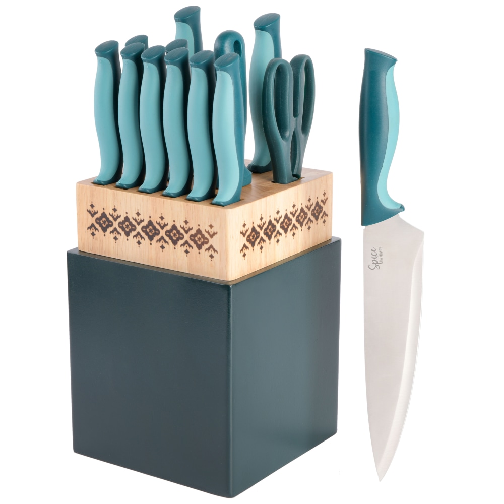 Spice by Tia Mowry Savory Saffron 14-Piece Cutlery Set, Teal MPN:995118506M