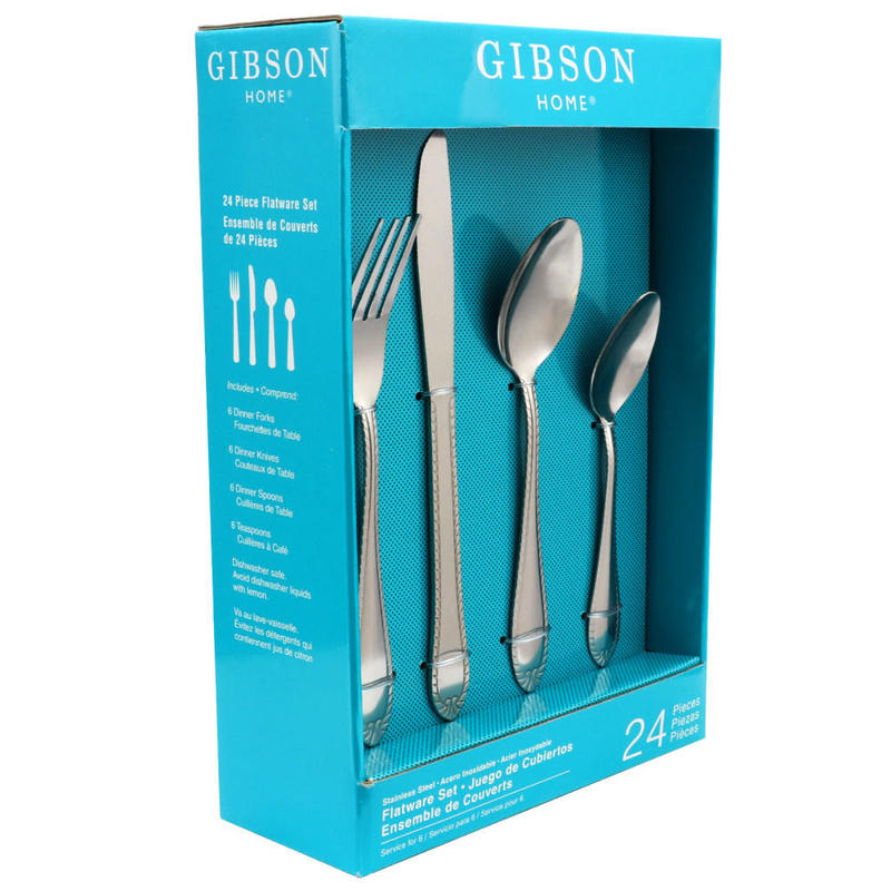 Gibson Home New Wilmington 24-Piece Stainless-Steel Flatware Set MPN:99592150M