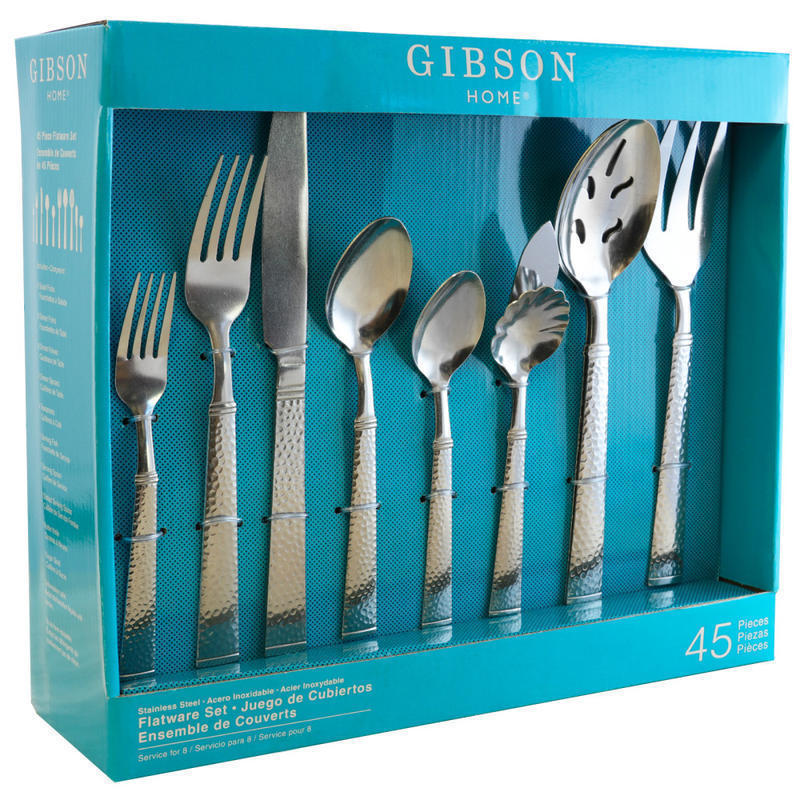 Gibson Home 45-Piece Flatware Set, Prato, Silver MPN:99597253M