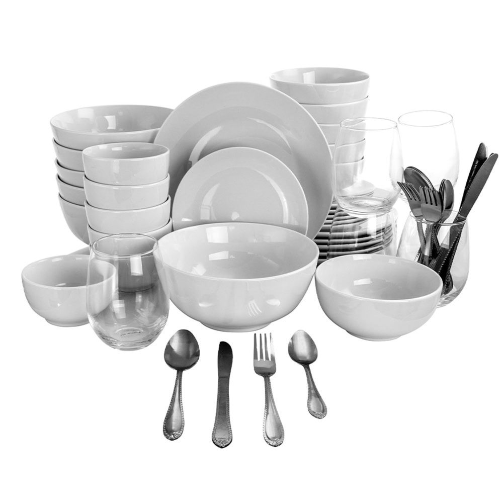Gibson All U Need Ceramic 60-Piece Dinnerware Combo Set, White MPN:995112762M