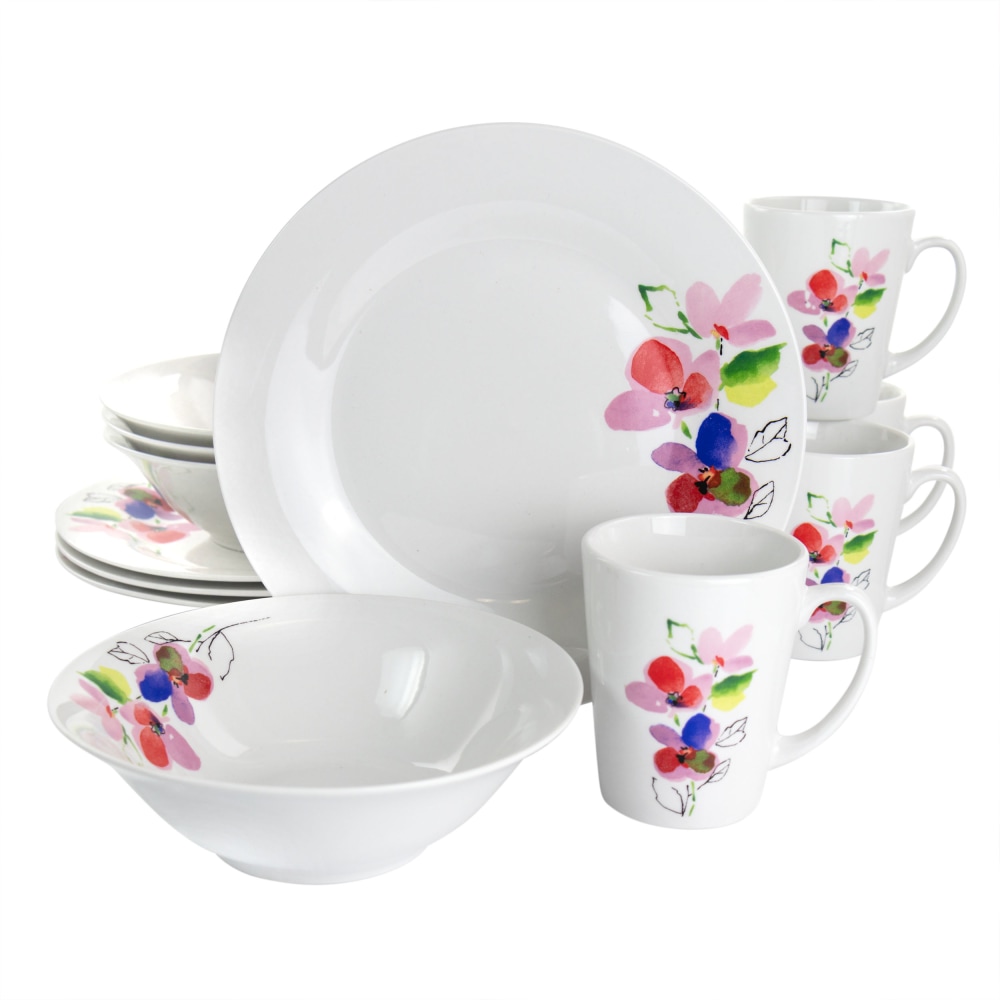 Gibson Home Vineyard Rose 12-Piece Dinnerware Set, White MPN:995113940M