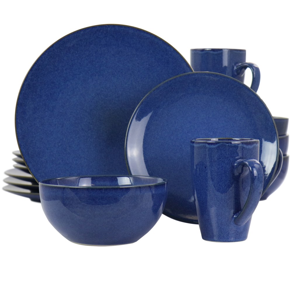 Gibson Elite Lisbon 16-Piece Stoneware Dinnerware Set, Cobalt MPN:995115841M