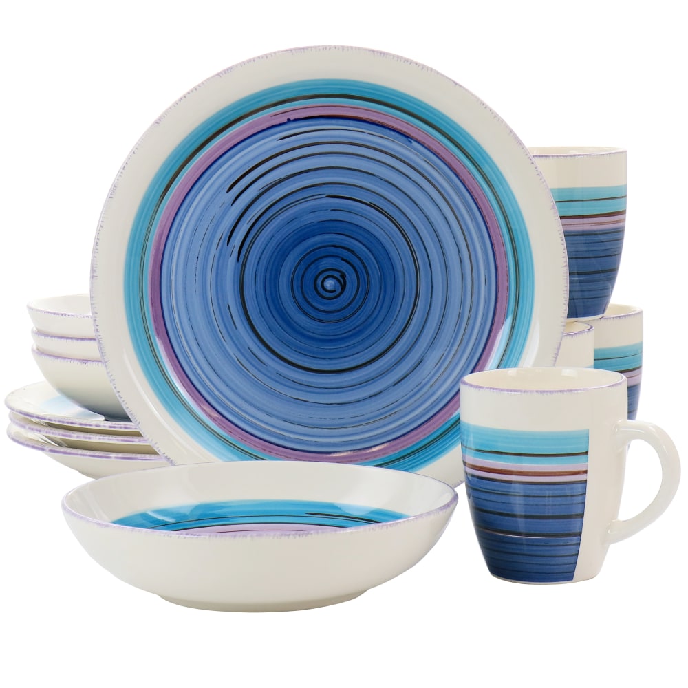 Gibson Home Richvale 12-Piece Dinnerware Set, Blue MPN:995115868M