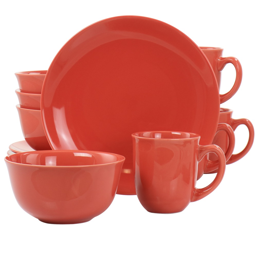 Gibson Home Mercer 12-Piece Dinnerware Set, Red MPN:995116143M