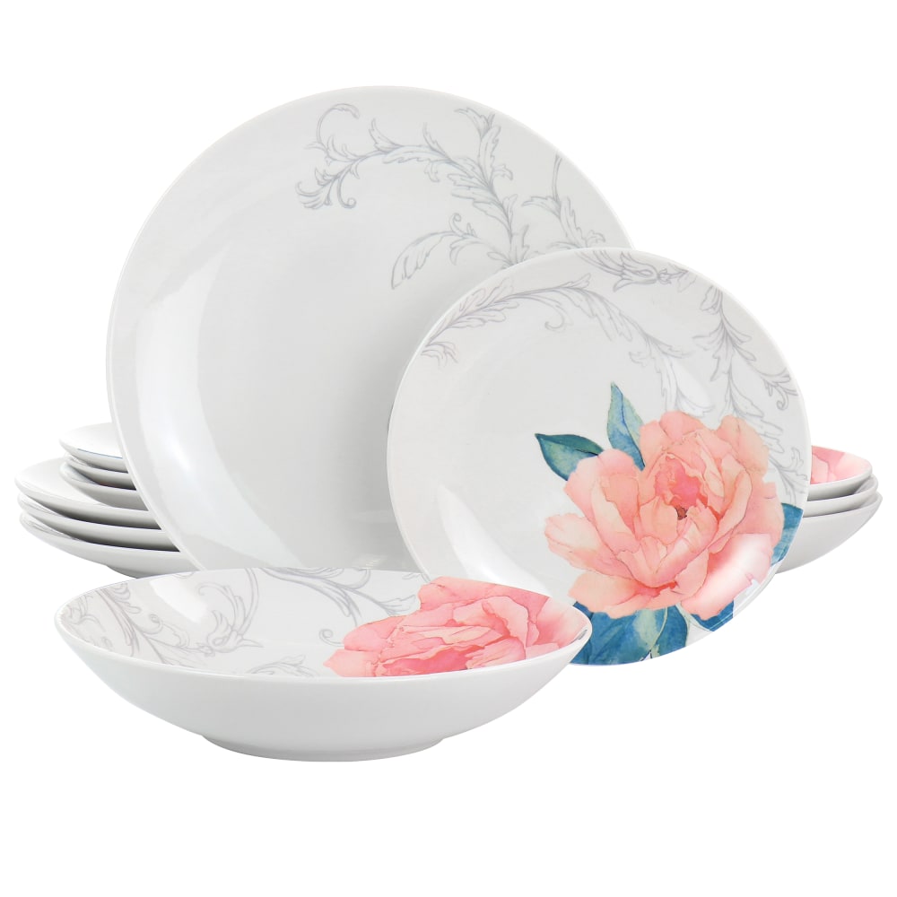 Martha Stewart Fine Ceramic Floral Dinnerware Set, White MPN:995116430M