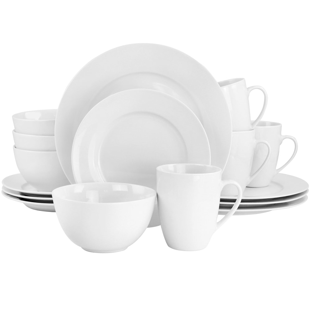 Gibson Home Classic Pearl 16-Piece Fine Ceramic Dinnerware Set, White MPN:995117178M