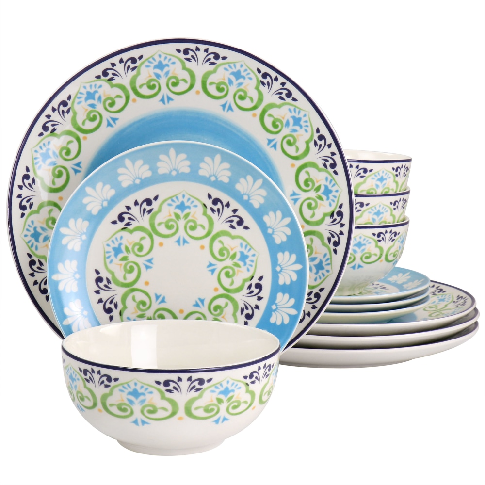 Gibson Home Atlantis 12-Piece Dinnerware Set, Multicolor MPN:995117522M