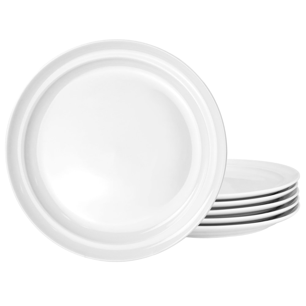 Martha Stewart 6-Piece Fine Ceramic Dinner Plate Set, 10-13/16in, White MPN:995117580M