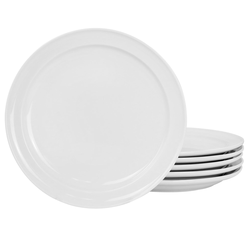 Martha Stewart 6-Piece Fine Ceramic Round Plate Set, 9in, White MPN:995117583M