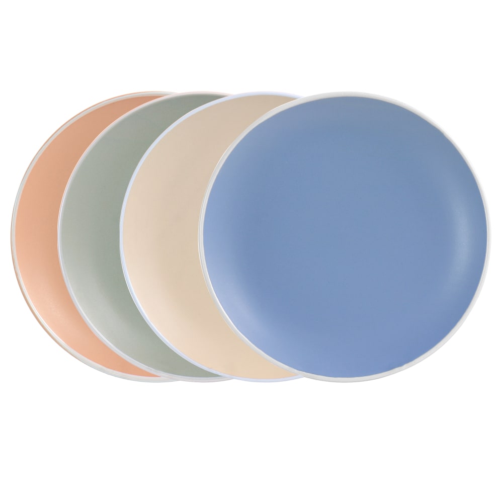 Spice by Tia Mowry Creamy Tahini 4-Piece Round Stoneware Dinner Plate Set, Assorted Colors MPN:995118134M