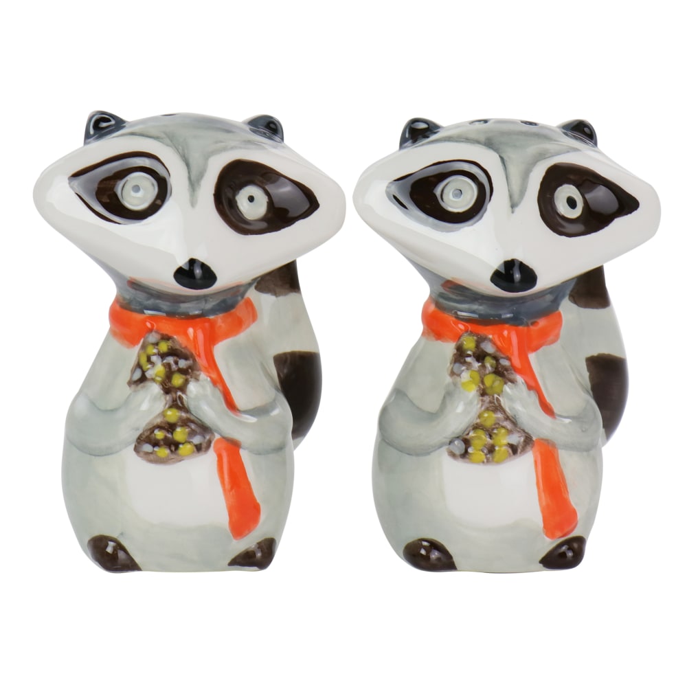 Gibson Home Woodland Raccoon Salt And Pepper Set, Gray MPN:995115155M
