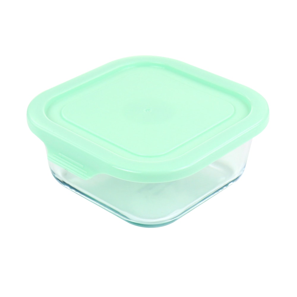 Martha Stewart Glass Container With Lid, 2-1/2inH x 6-1/4inW x 6-3/4inD, Mint MPN:995116472M