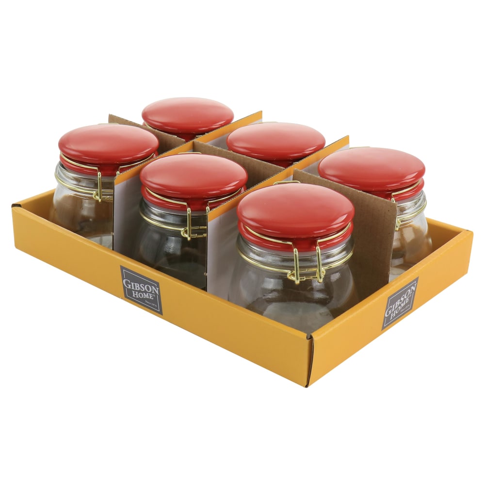 Gibson Home Glass Jars, 5 Oz, Clear, Set Of 6 Jars MPN:995117000M